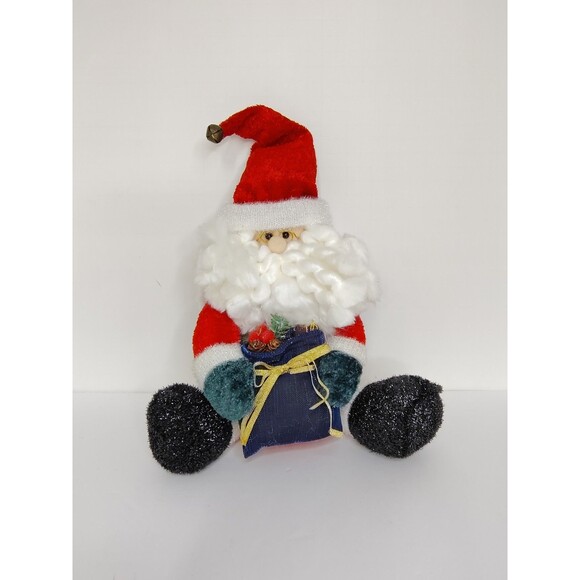 Vintage Santa Joelson Industries Christmas Holiday Home Decor Plush 12" Sitting - Picture 12 of 12